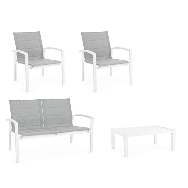 KOVINSKA VRTNA GARNITURA BIZZOTTO LAIKEN, BELA