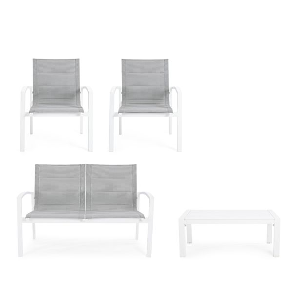 KOVINSKA VRTNA GARNITURA BIZZOTTO LAIKEN, BELA