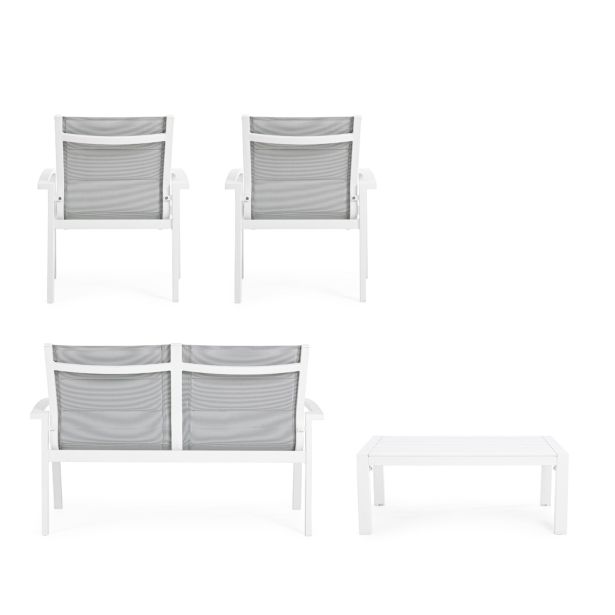 KOVINSKA VRTNA GARNITURA BIZZOTTO LAIKEN, BELA