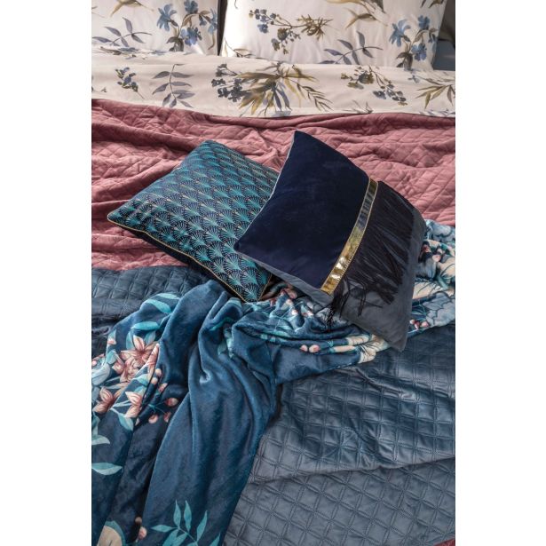 POSTELJNINA AMO LA CASA LAILA MODRA 140X200 / 60X80CM