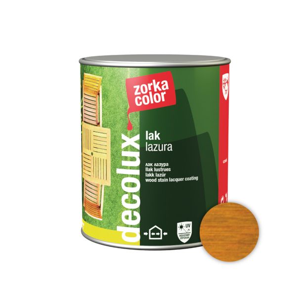 DEBELOSLOJNI PREMAZ ZORKA DEKOR DECOLUX LAK LAZURA 2.5 L 00 BREZBARVNA