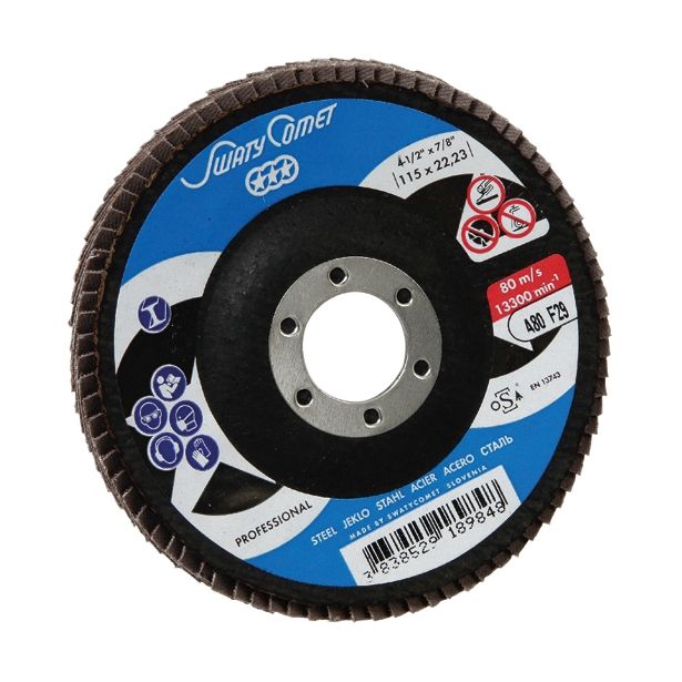 LAMELNI BRUSNI DISK POŠ. SWATYCOMET-P 115X22.23 MM K80 ZA KOVINO, LES