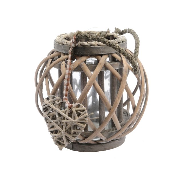 NAMIZNI OKRASEK DECORIS 23X22 CM LANTERNA , SIVA