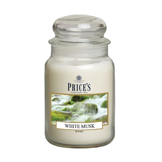 SVEČA V KOZARCU PRICES LARGE JAR WHITE MUSK