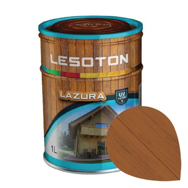 TANKOSLOJNI PREMAZ LESOTON LAZURA ŠT.6 HRAST 1L