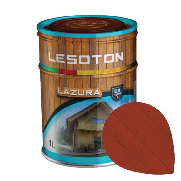 TANKOSLOJNI PREMAZ LESOTON LAZURA ŠT.18 ŠVEDSKO RDEČA 1L