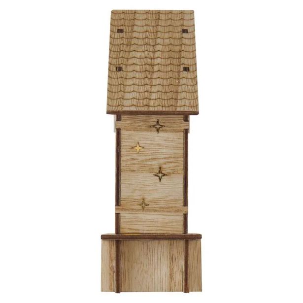 LED BOŽIČNE JASLICE LESENE, 15 CM, 2X AA, NOTRANJE, TOPLA BELA, ČASOVNIK