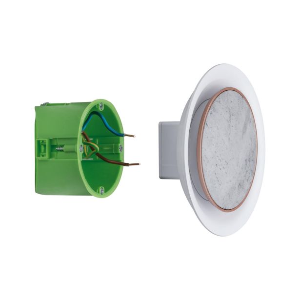 VGRADNA STENSKA SVETILKA LED NEORDIC1X2.5W WW BETON / BELA MAT