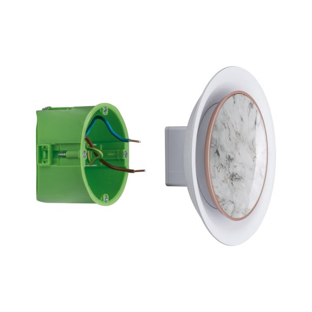 VGRADNA STENSKA SVETILKA LED NEORDIC1X2.5W WW MARMOR / BELA MAT