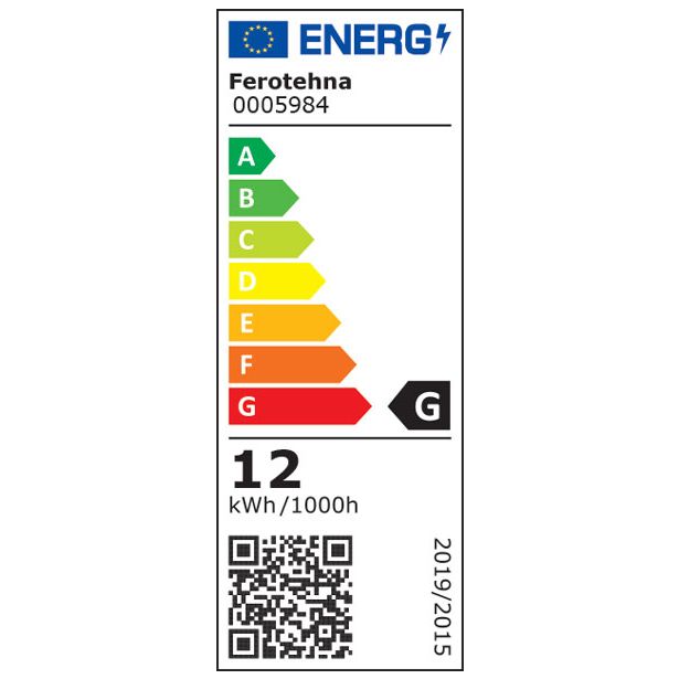 LED PANEL FEROTEHNA 12W, NW, OKROGLI, BELI NADGRADNI
