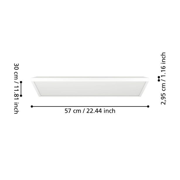 LED PANEL EGLO ROVITO-Z CCT IP44 57 X 30 X 2.95 CM BEL