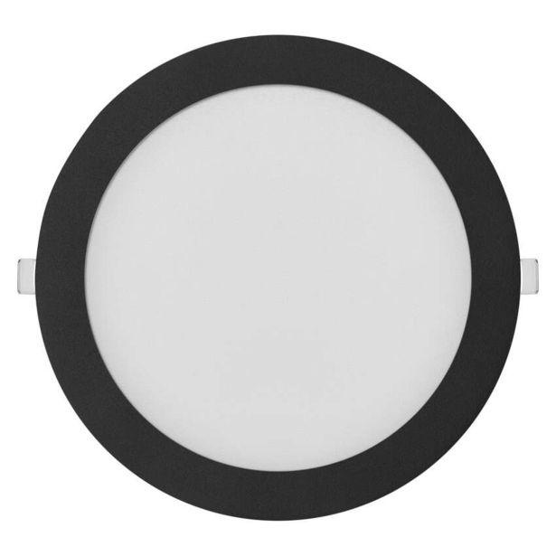 LED PANEL EMOS NEXXO 18W CCT, ČRNI OKROGLI, VGRADNI
