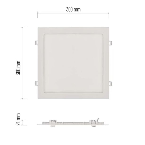 LED PANEL EMOS NEXXO 24W NW, BELI KVADRATNI VGRADNI
