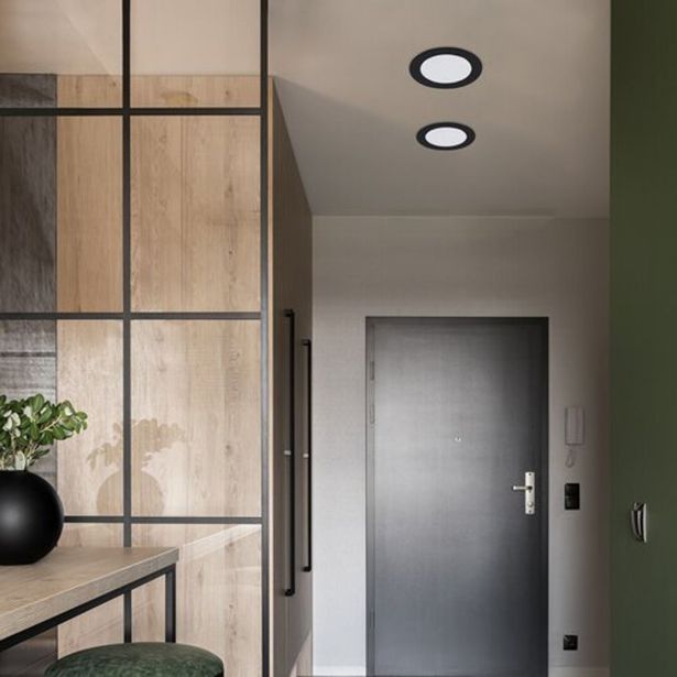 LED PANEL RABALUX SHAUN2 12W 4000K ČRNA OKROGLA