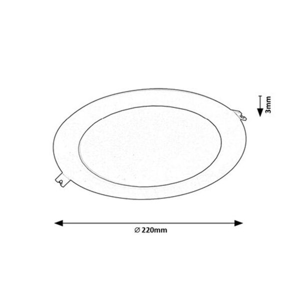 LED PANEL RABALUX SHAUN2 18W 3000K ČRNA OKROGLA
