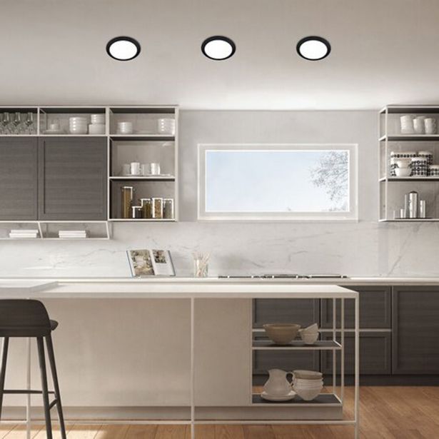 LED PANEL RABALUX SHAUN2 6W 4000K ČRNA OKROGLA