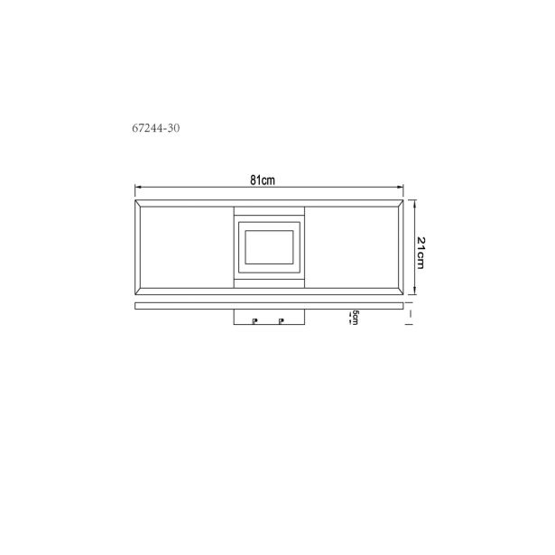 LED PANEL TINY 30W 810X210X50MM ČRNI