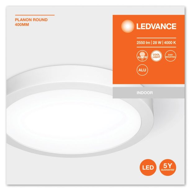 LED PANEL LEDVANCE PLANON ROUND 28W FI 40CM, 4000K