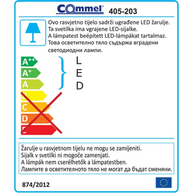 LED TRAK COMMEL SMD 5050 RGB 3M 43.2W DALJINEC NAP.3A SAMO.IP65