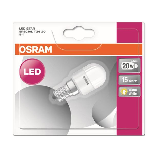 LED ŽARNICA E14 OSRAM SPECIAL T26 20 2.2W/827 ZA HLADILNIK