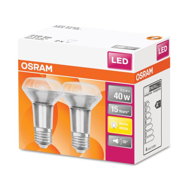 LED ŽARNICA E27 OSRAM ST R63 36° 2.6W/827 220-240V REFLEKTA PAK/2
