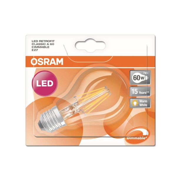 LED ŽARNICA E27 RETROFIT RF CLA60 7W/827 DIM 220-240V PROZORNA BL/1