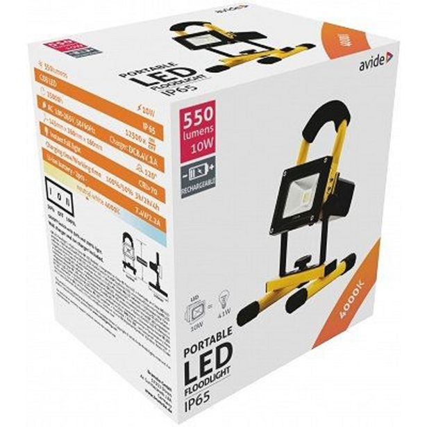 LED ZUNANJI REFLEKTOR AVIDE LED 10W NW-4000K 550LM IP65 POLNILNI