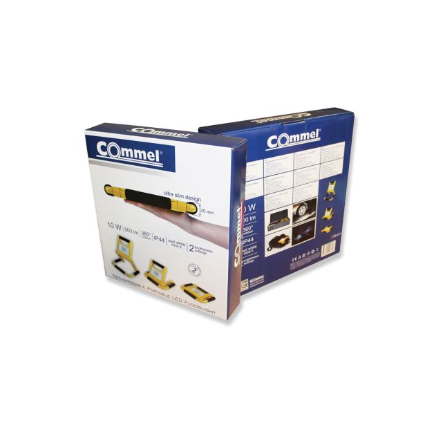 LED ZUNANJI REFLEKTOR COMMEL 10W AKU PRENOSEN ZLOŽLJIVI