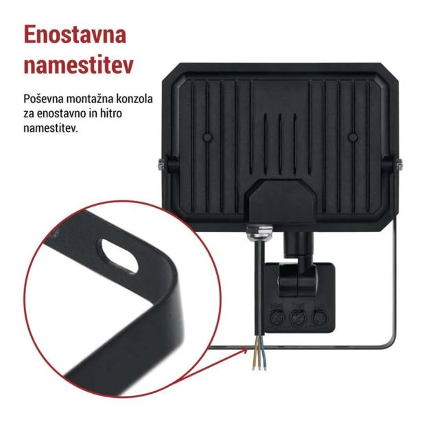 LED ZUNANJI REFLEKTOR EMOS SIMPO 30W 3000LM IP44 NW SENZOR