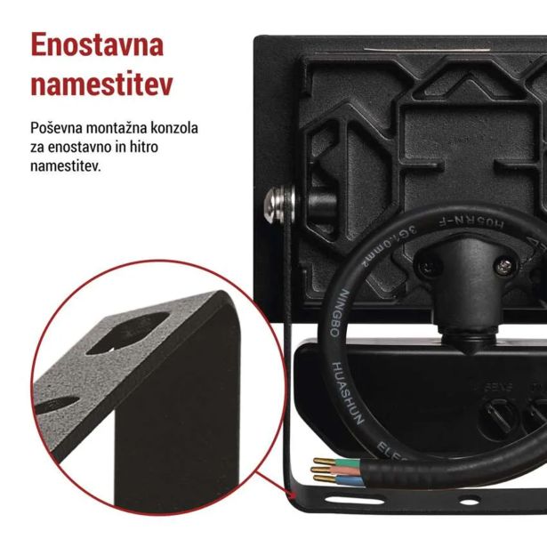 LED ZUNANJI REFLEKTOR TAMBO 10W 1000LM PIR