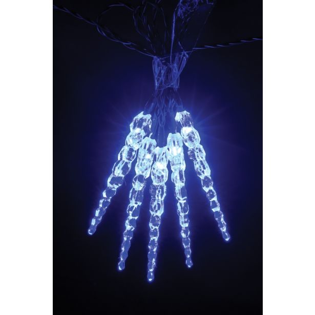 LEDENE SVEČE Z MODRIMI LUČKAMI