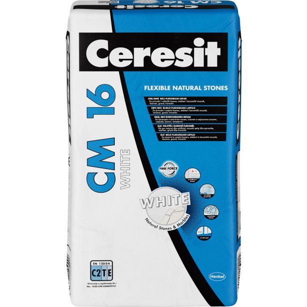 LEPILO ZA PLOŠČICE HENKEL ACB CERESIT CM 16 WHITE 25KG C2TE - FLEXIBLE