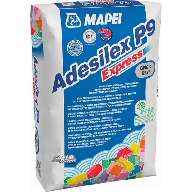 LEPILO ZA PLOŠČICE MAPEI ADESILEX P9 EXPRES E SIV 25KG C2FE