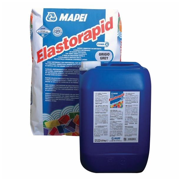 LEPILO ZA PLOŠČICE MAPEI ELASTORAPID SIV 31.25KG A+B (25+6.25KG) C2FTE S2