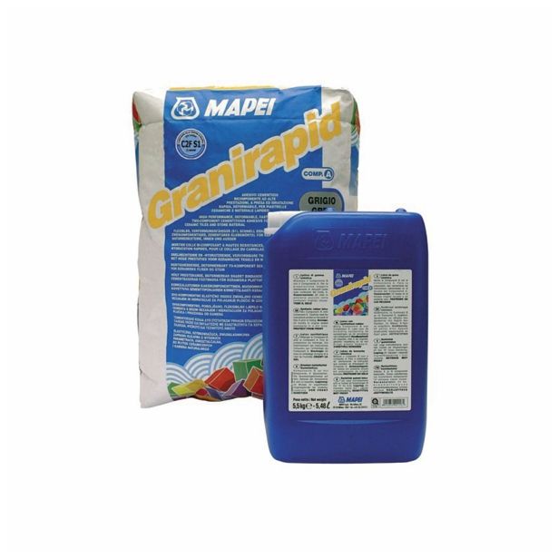 LEPILO ZA PLOŠČICE MAPEI GRANIRAPID SIVI 2K30.5KG A+B (25+5.5KG) C2F S1