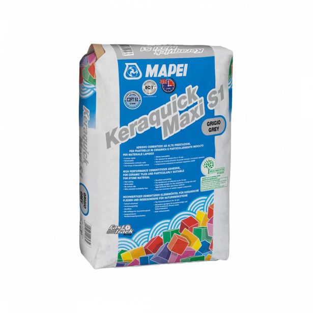 LEPILO ZA PLOŠČICE MAPEI KERAQUICK MAXI S1 BELI 23 KG C2FT S1