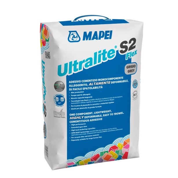 LEPILO ZA PLOŠČICE MAPEI ULTRALITE S2 FLEX (LD) SIVA 15KG