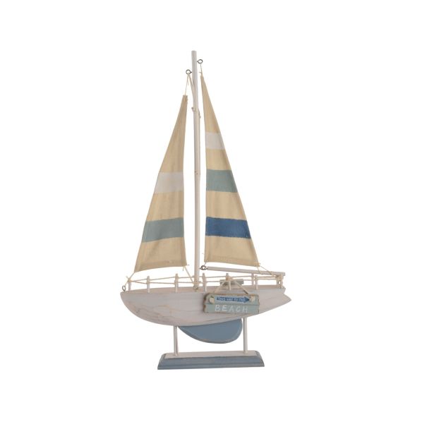 DEKORACIJA DECORIS LESENA JADRNICA 5X43 CM, MODRO BELA