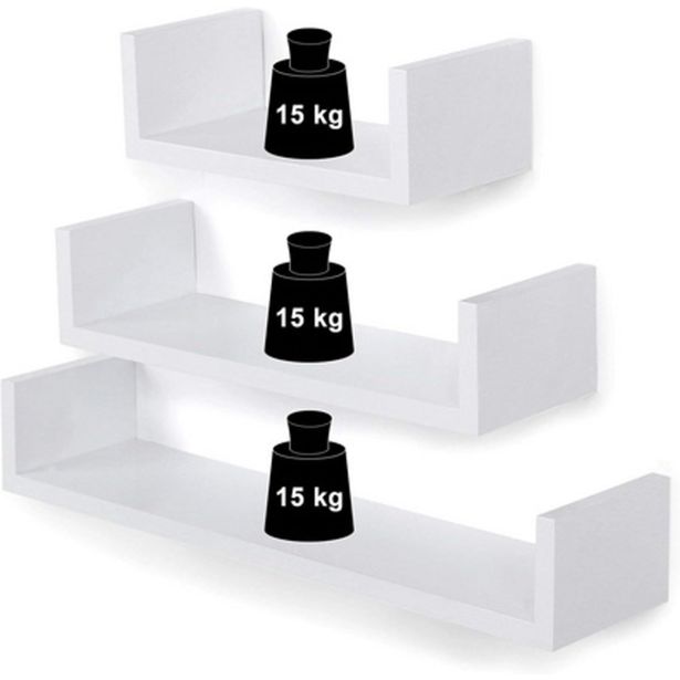 LESENA POLICA SONGMICS CUBE SET 3 KOS 60-45-30CM