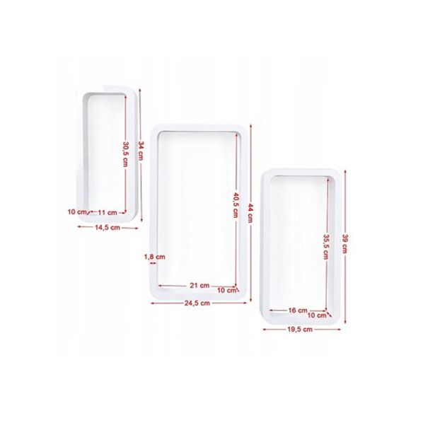 LESENA POLICA SONGMICS CUBE SET 3KOS PRAVOKOTNIK