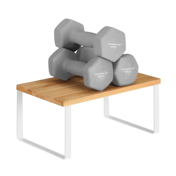 LESENA POLICA SONGMICS KCS02NW ORGANIZATOR DVOJNI BELA-LES