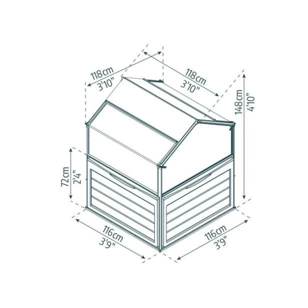 RASTLINJAK PLANT INN, VISOKA GREDA + KOMPLET ZA KAPLJIČNO NAMAKANJE