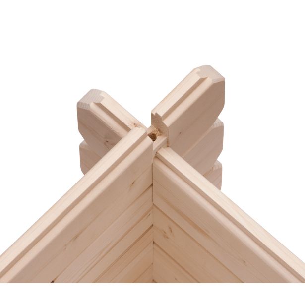 LESENA VRTNA HIŠKA KARIBU BASTRUP 4 ZEMELJSKO SIVA 237X297X222