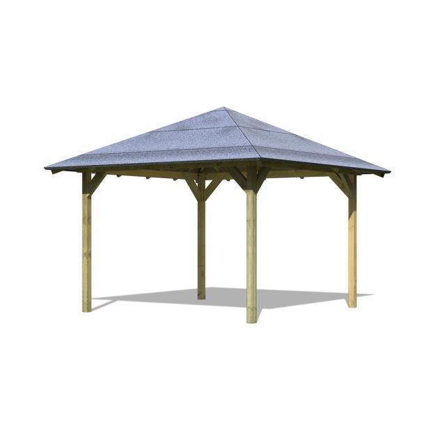 LESEN VRTNI PAVILJON KARIBU CORDOBA + OGRAJA IN TLA 357X357