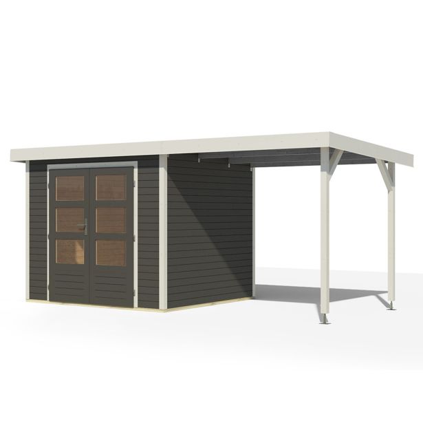 LESENA VRTNA HIŠKA KARIBU JUPITER 3 242X217X211 B-BELA