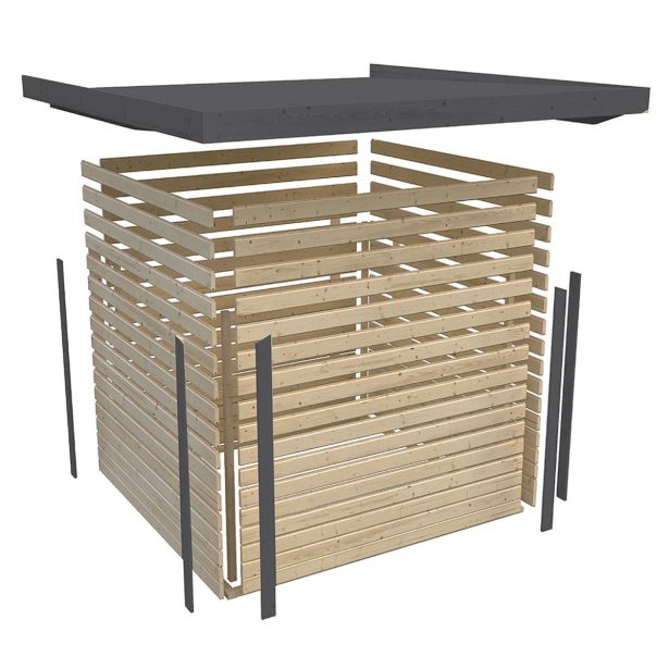 LESENA VRTNA HIŠKA KARIBU JUPITER 4 A 302X217X211 BELA