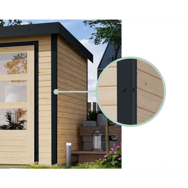 LESENA VRTNA HIŠKA KARIBU JUPITER C 209X214X218 ANTRACIT