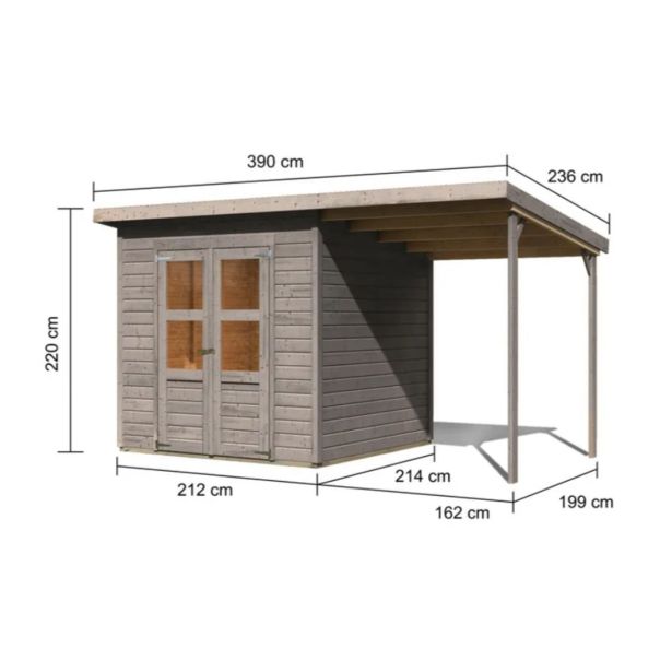LESENA VRTNA HIŠKA KARIBU MERSEBURG 4 V SETU