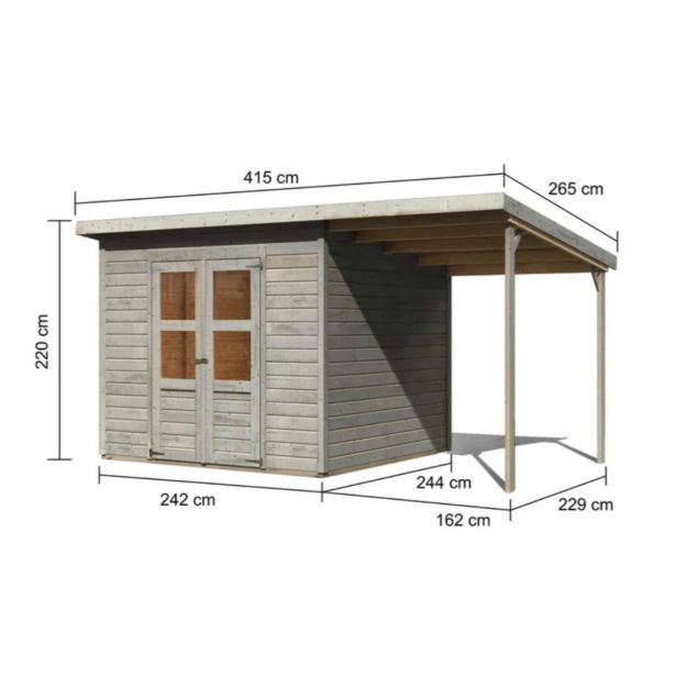 LESENA VRTNA HIŠKA KARIBU MERSEBURG 6 V SETU