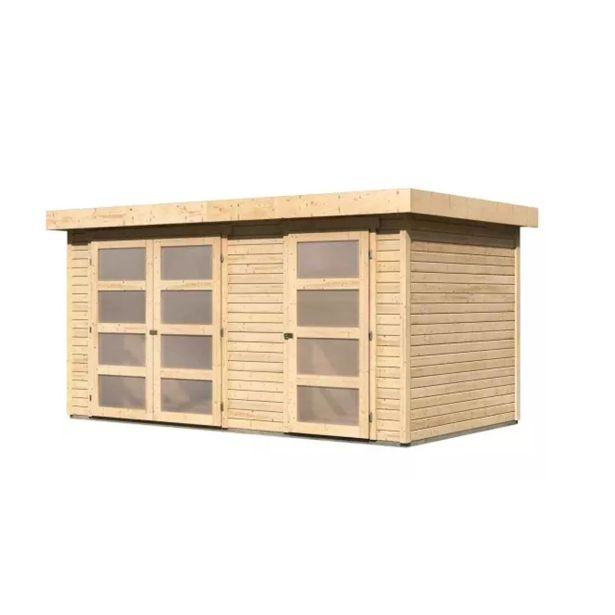 LESENA VRTNA HIŠKA KARIBU MÜHLENTRUP 1 211X404X217 BARVA LESA